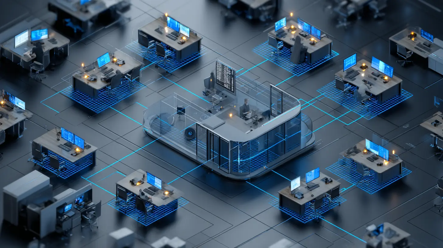Futuristic connected call center desks and technology network